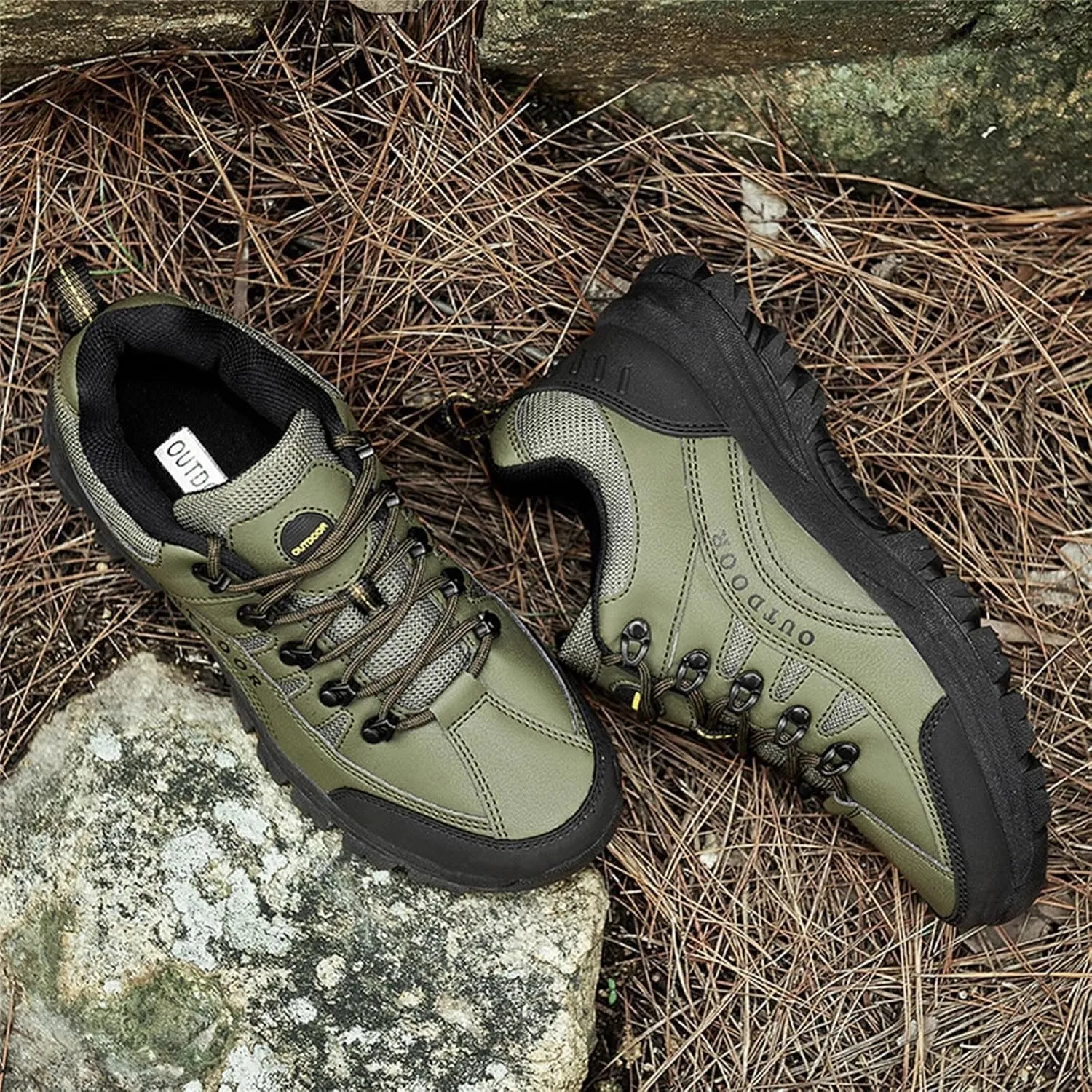 Fashion Summer and Autumn Men Hiking Shoes Non Slip Soles Thick Bottom Mesh Breathable Casual Mens Sneaker Boots Size 14 Mens