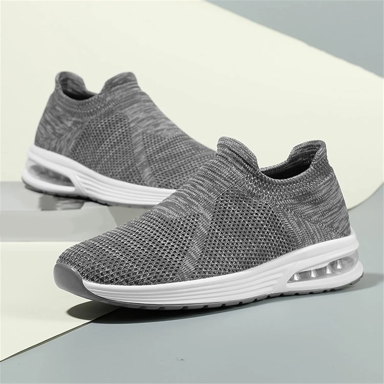 Fashion Summer Men Mesh Breathable Comfortable Air Cushion Sole Casual Slip On Casual Sneaker Shoes for Men Men's Sandals Men
