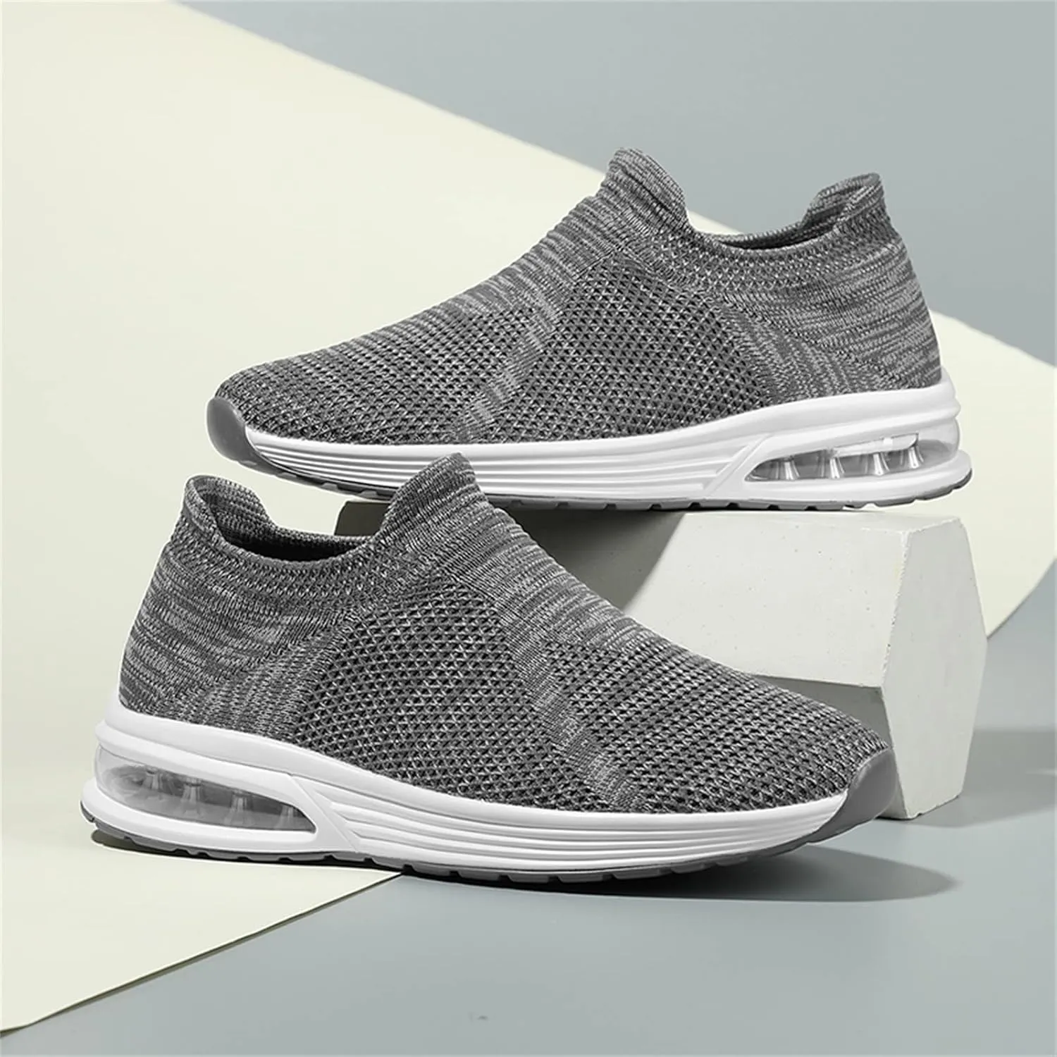 Fashion Summer Men Mesh Breathable Comfortable Air Cushion Sole Casual Slip On Casual Sneaker Shoes for Men Men's Sandals Men