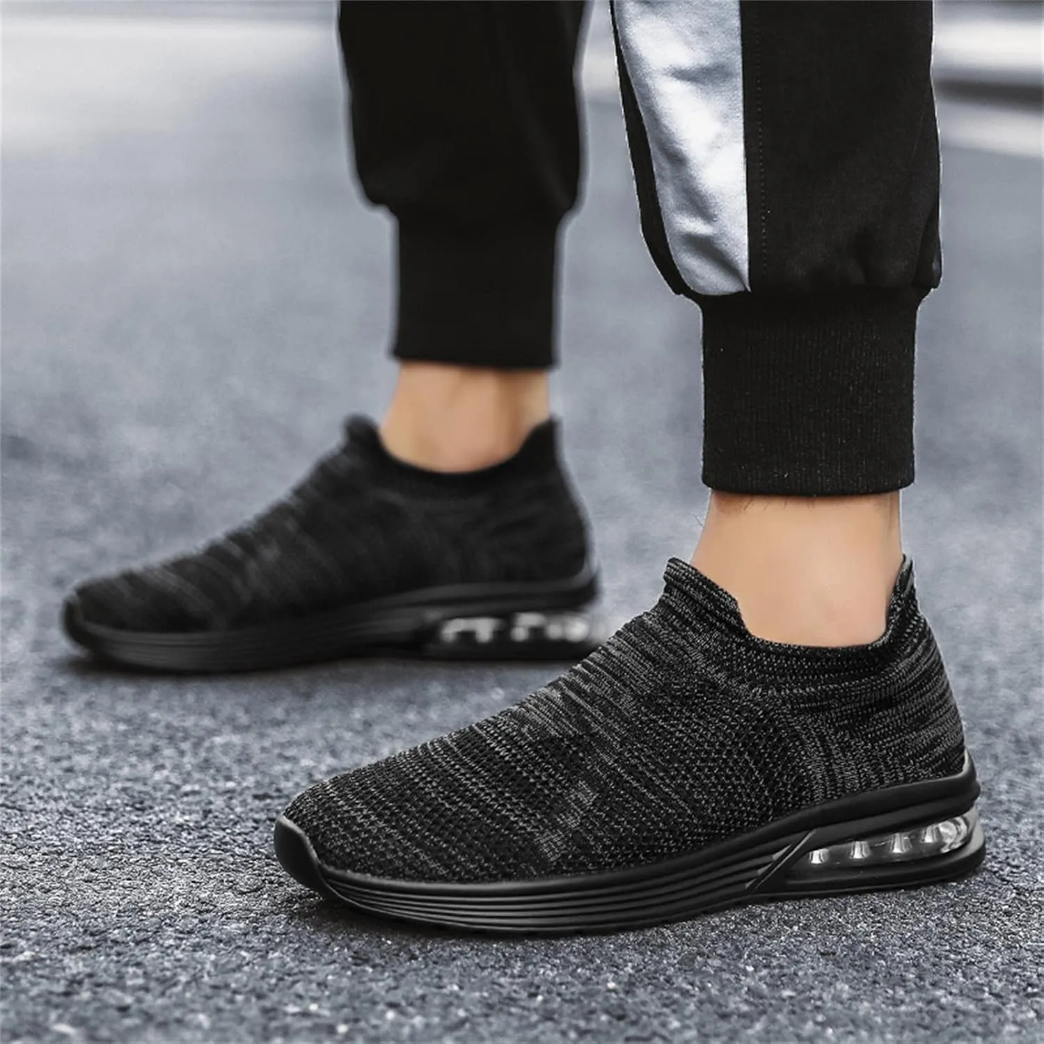 Fashion Summer Men Mesh Breathable Comfortable Air Cushion Sole Casual Slip On Casual Sneaker Shoes for Men Men's Sandals Men
