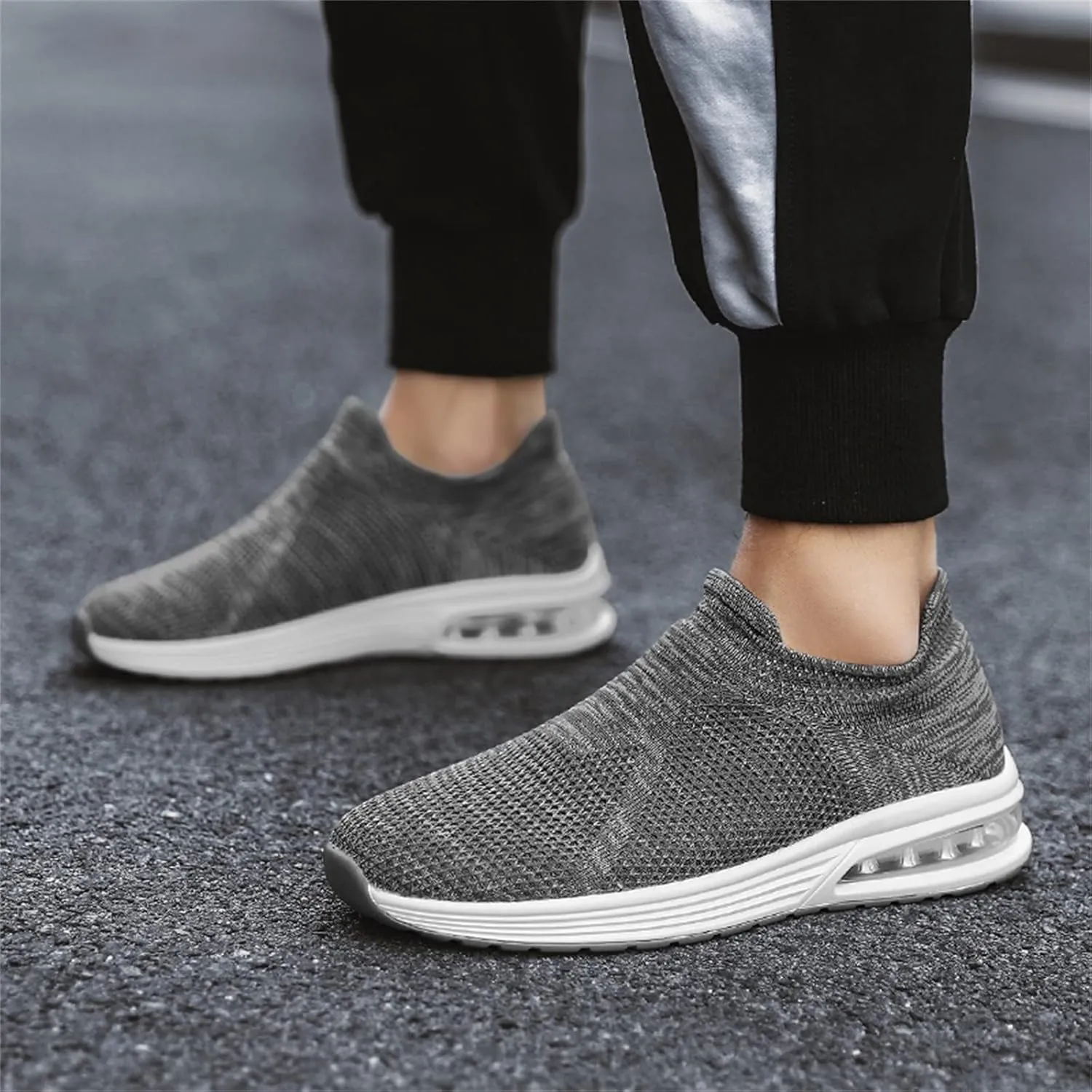 Fashion Summer Men Mesh Breathable Comfortable Air Cushion Sole Casual Slip On Casual Sneaker Shoes for Men Men's Sandals Men