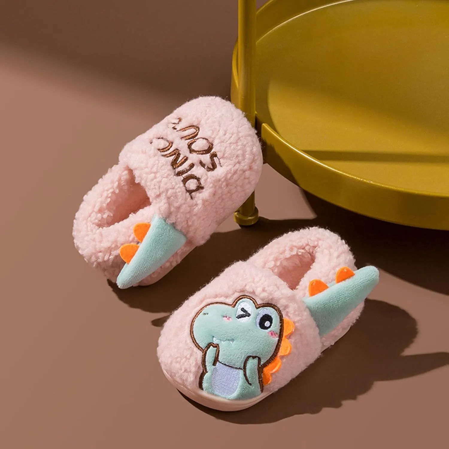 Fashion Winter Slippers Boys And Girls Warm Cute Slippers Flat Bottom Soft Light And Comfortable Cover Heel Shoes