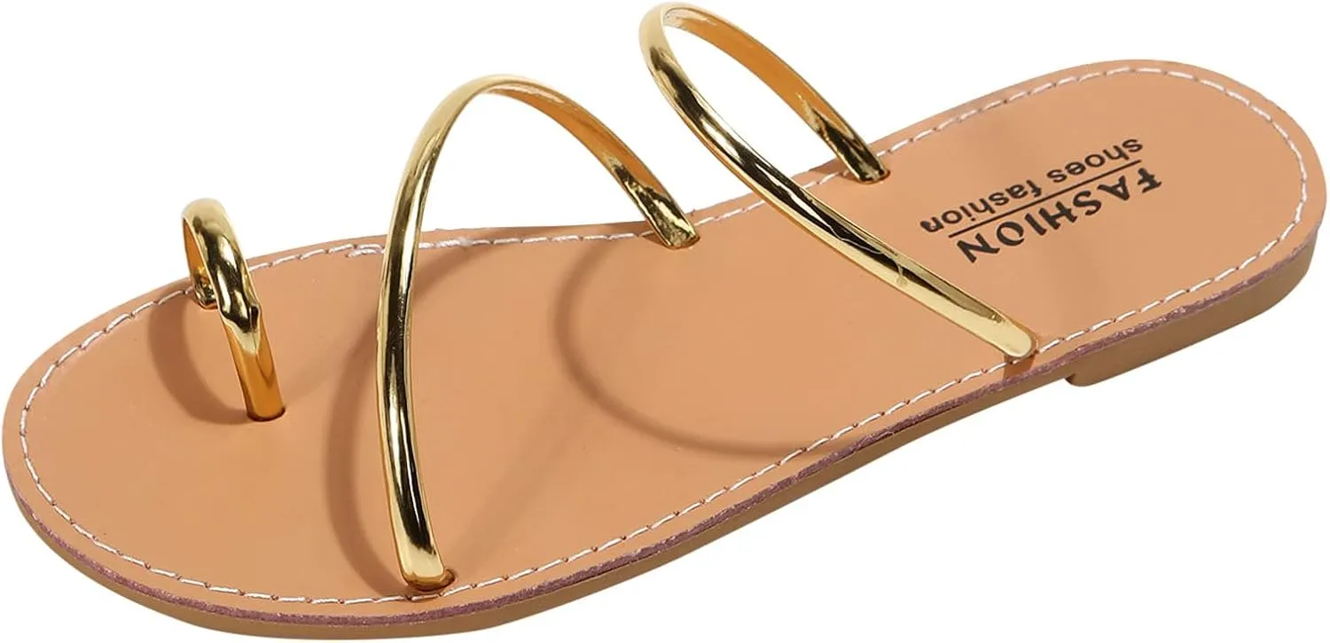 Flat Sandals for Women Open Toe Slingback Shoes Orthopedic Sandals Casual Summer Comfortable Flat Sandals