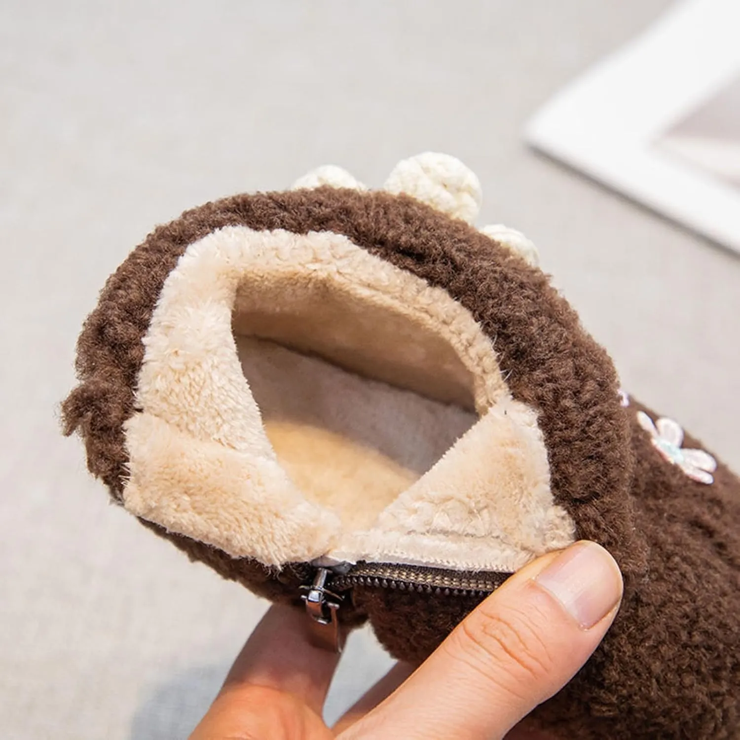 Flower Slipper Socks for Girls Cozy Warm Lined Fuzzy House Sock Slippers Indoor Ankle Booties with Non Girl Hunting Gear