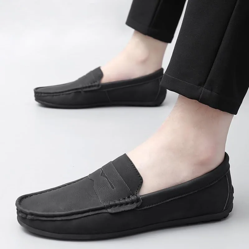 Fotwear Men Dress Shoes Black Leather Wedding Mens Shoes Slip On Office Men Loafers Plus Size Italian Designer Formal Shoes Male