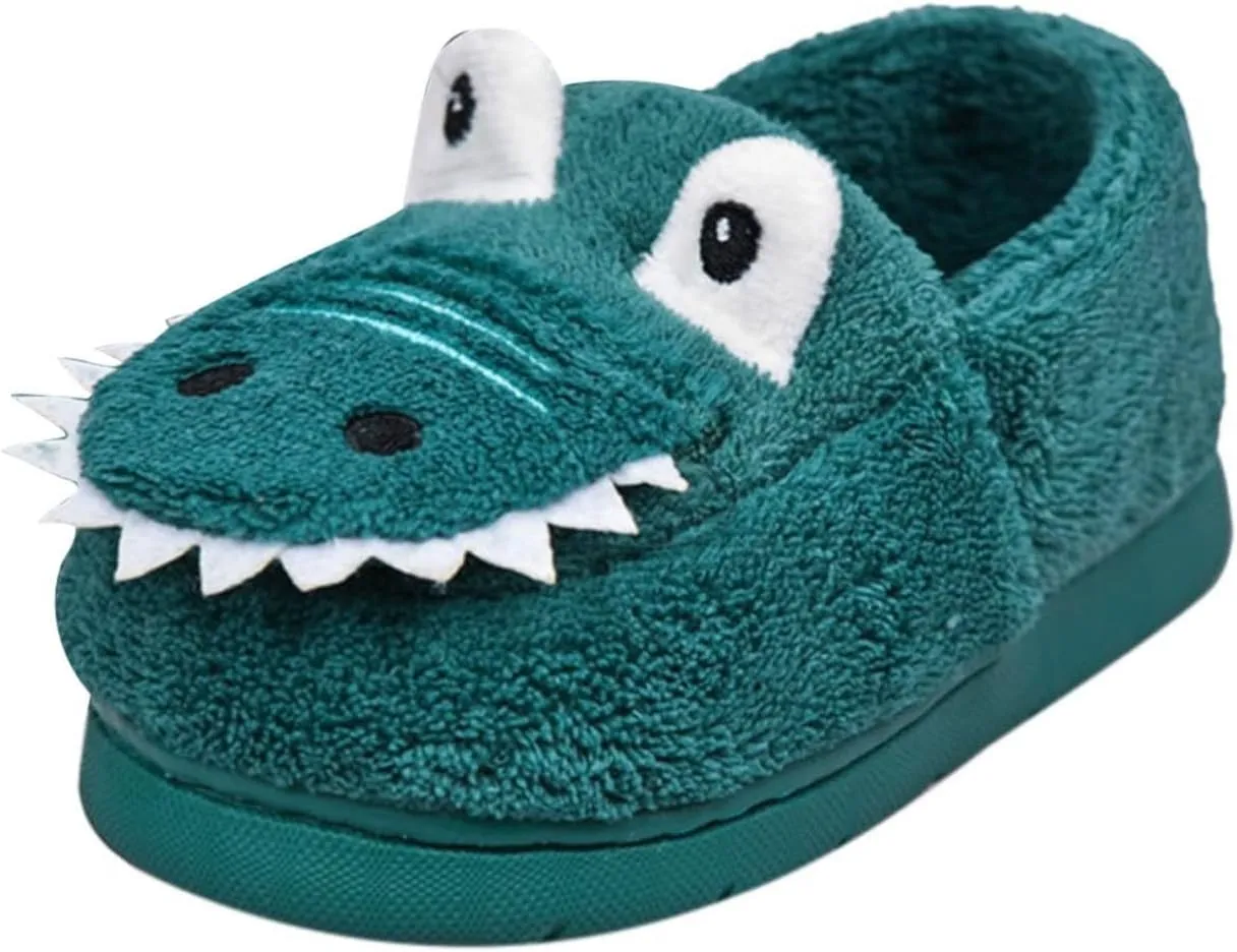 Fuzzy artoon Animal Slipper For Kids Baby Girls Boys Warm Flat Shoes Winter Memory Foam Indoor Bedroom House Shoes