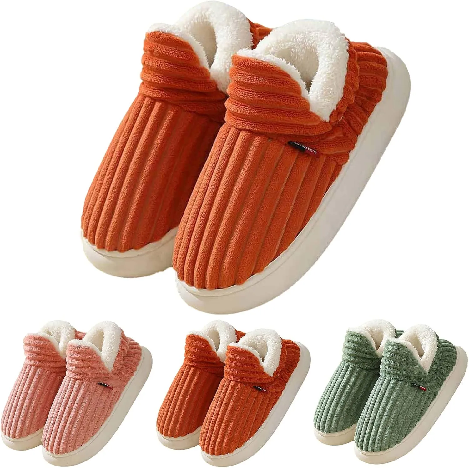 Fuzzy Slippers fpr Women Memory Foam Fuzzy Cute Furry Fleece Slippers Warm Plush Slip on Indoor Outdoor