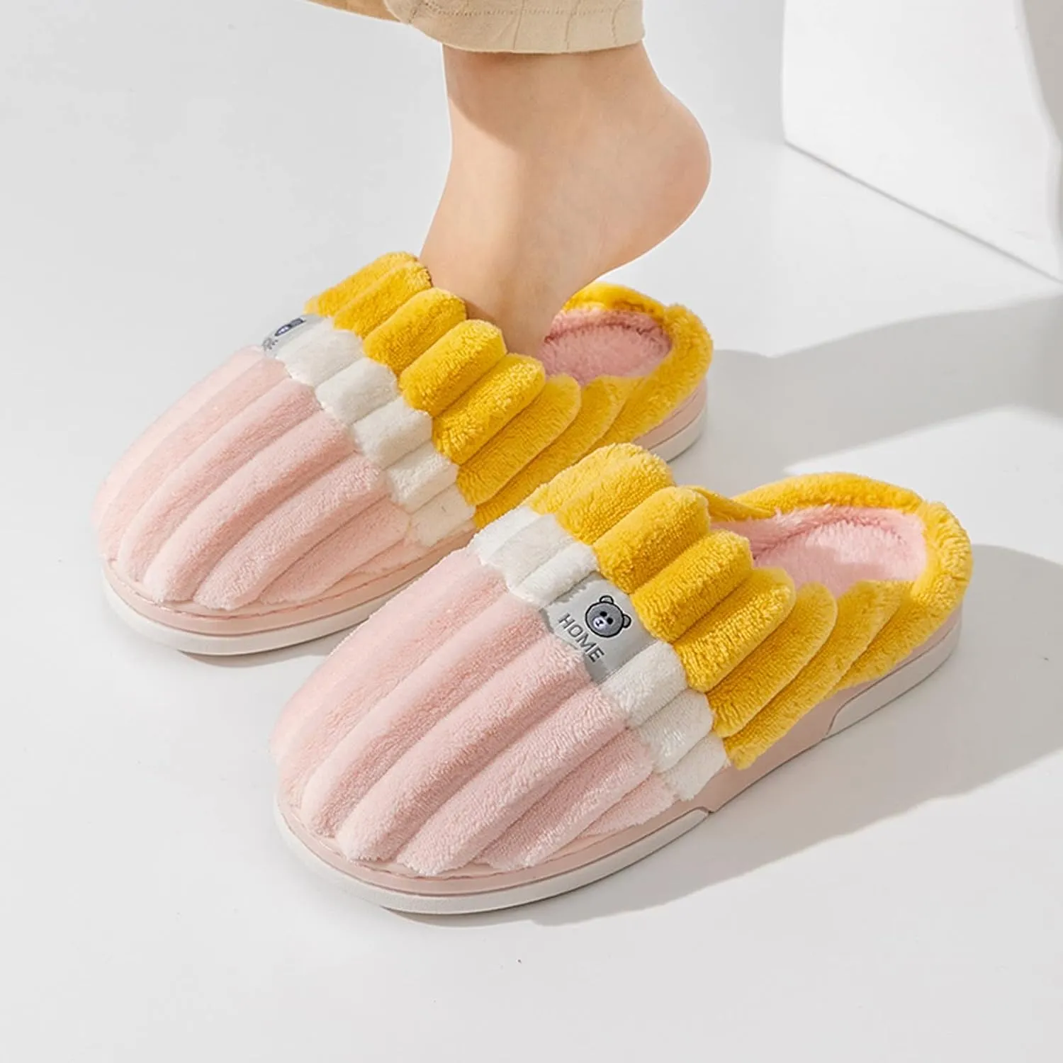 Gibobby Christmas Slippers for Women Cute Indoor Fuzzy Fluffy Furry Cozy Home Bedroom Comfy Winter Warm Outdoor Shoes