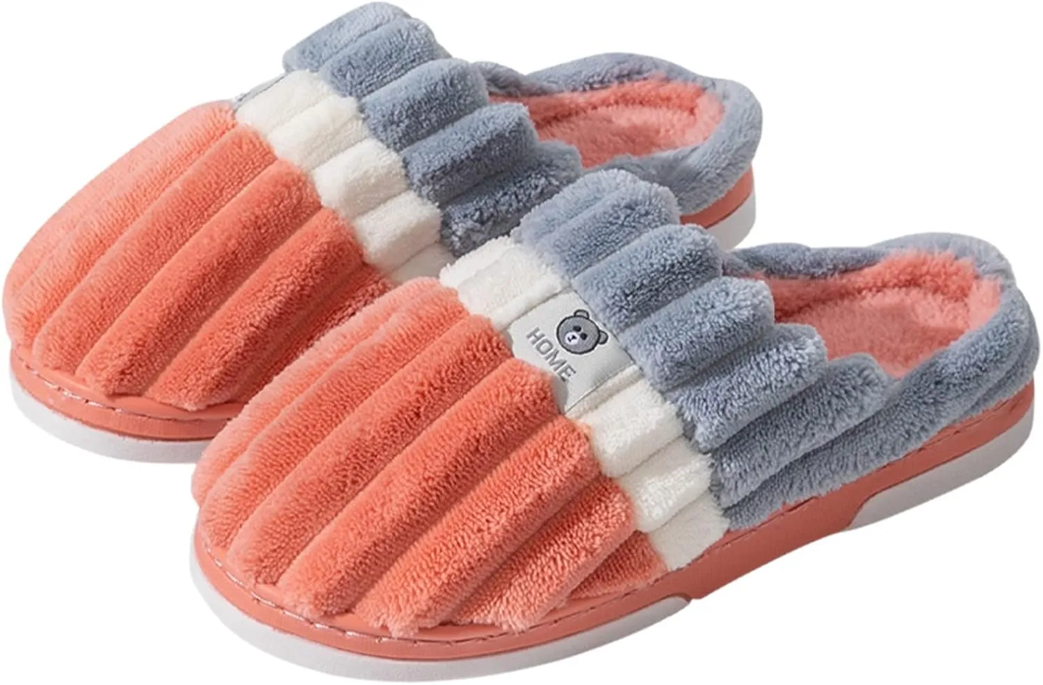 Gibobby Fuzzy Slippers fpr Women Cute Memory Foam Fluffy Soft Slippers Slip-on Winter Warm Shoes for Women