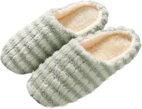 Gibobby House Slippers for Men Memory Foam Slip on Fleece Slippers Winter Warm Comfy Slippers Casual House