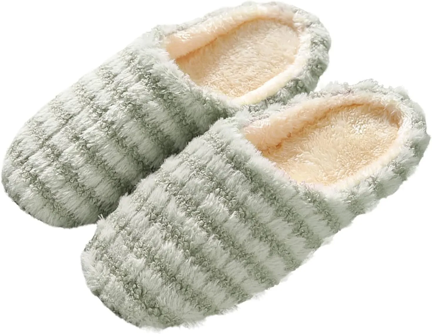 Gibobby House Slippers for Men Memory Foam Slip on Fleece Slippers Winter Warm Comfy Slippers Casual House