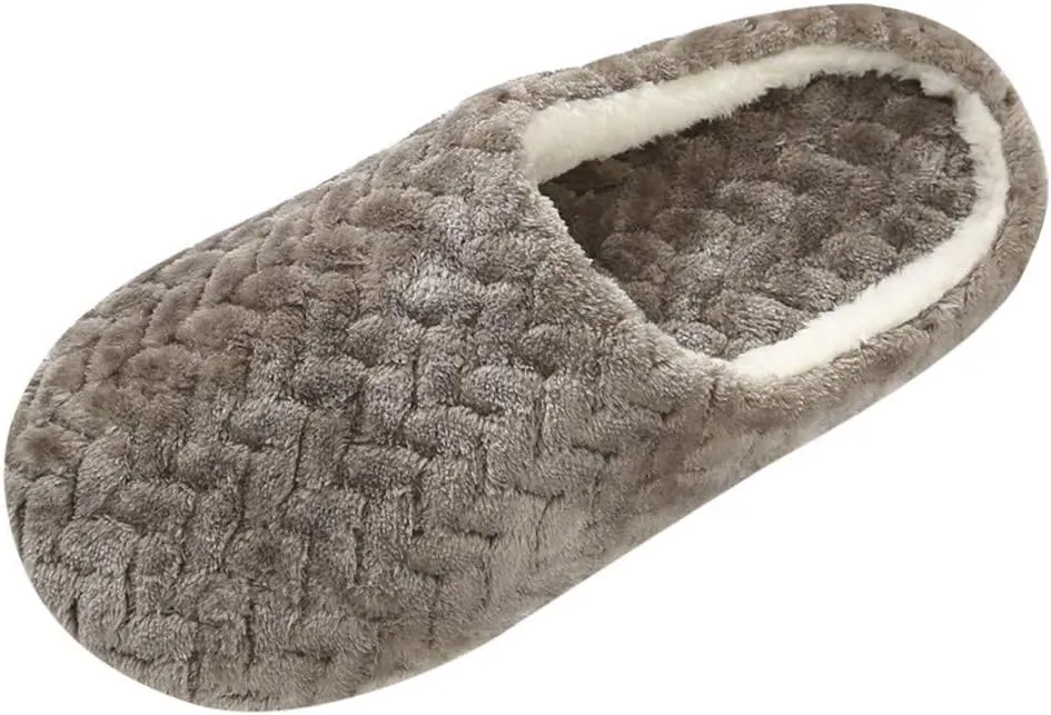 Gibobby House Slippers for Women Comfy Fleece House Slippers with Memory Foam Slip-on House Shoes for Indoor and Outdoor