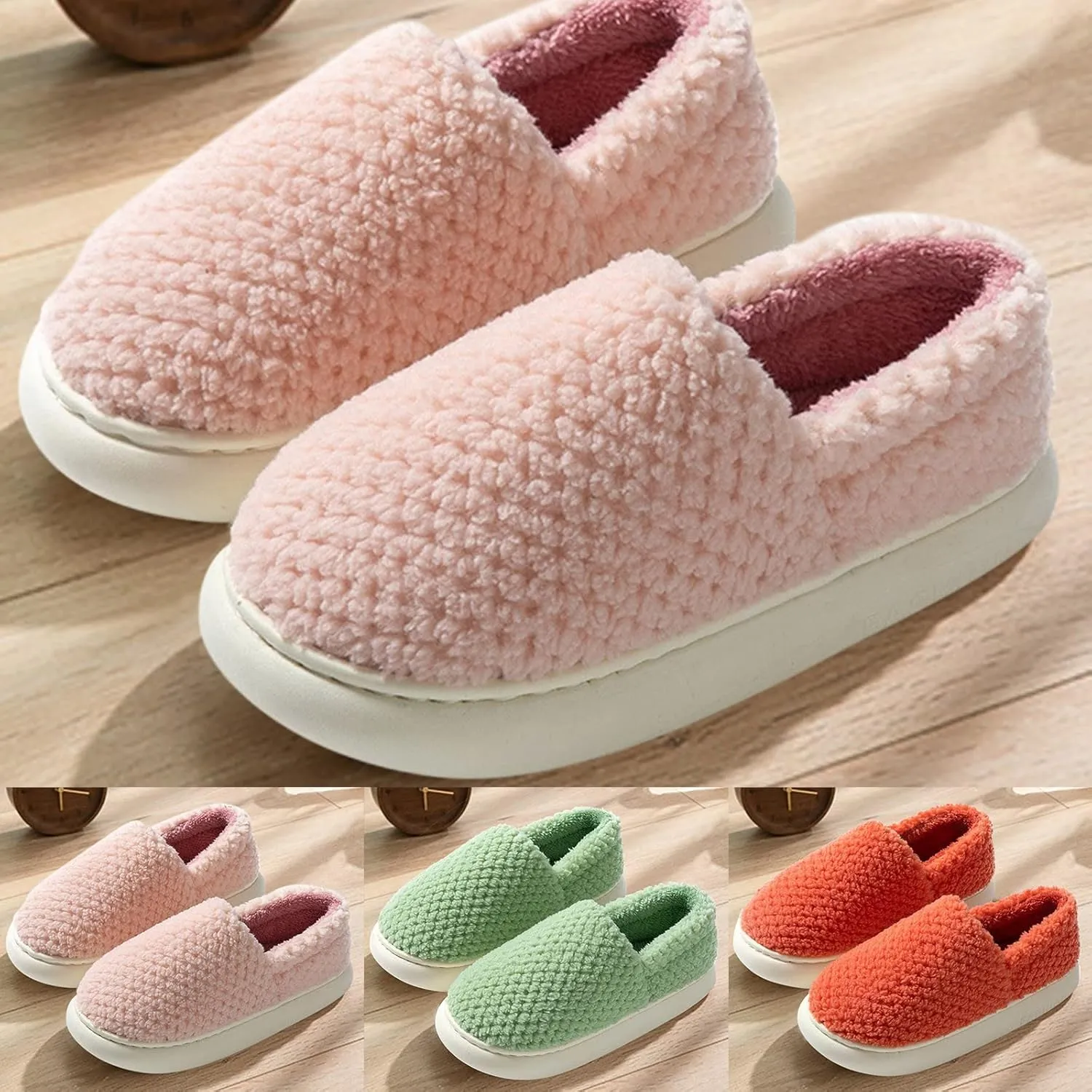 Gibobby House Slippers for Women Cozy Memory Foam Loafer Slippers with Warm Fleece Lining Closed Non-Slip Indoor Outdoor