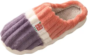 Gibobby Slippers for Women Memory Foam Furry Bedroom Slippers Anti-Slip for Indoor Outdoor Use