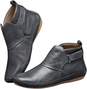 Gibobby Womens Boots Low Heel,Arch Support Booties Casual Flat Platform Short Ankle Booties Everyday Boots for Ladies