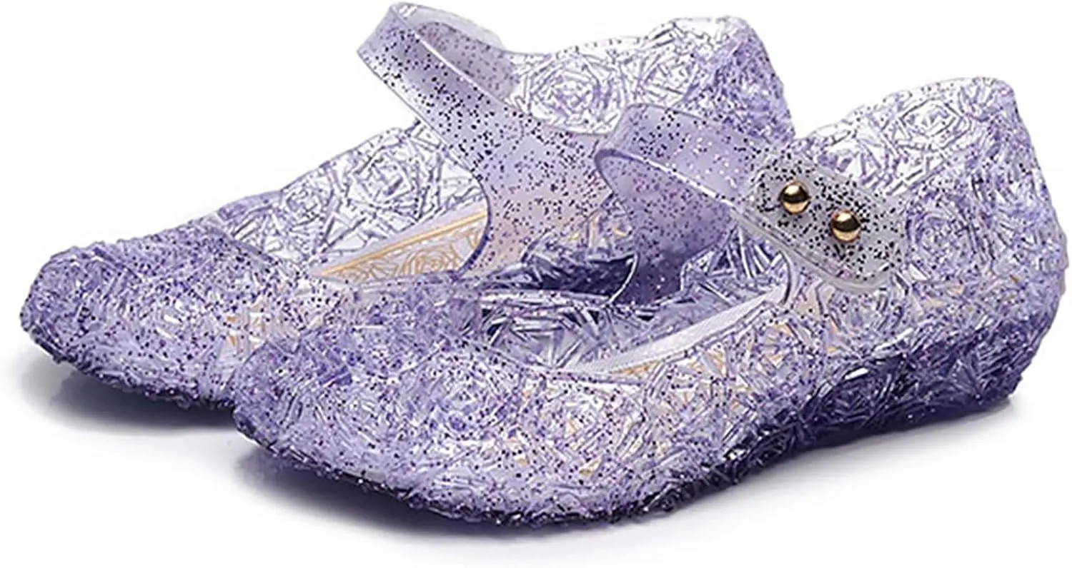 Girl Sandals Girls Crystal Outer Shoes Closed Toe Fashionable Casual Banquet Shoes