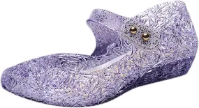 Girl Sandals Girls Crystal Outer Shoes Closed Toe Fashionable Casual Banquet Shoes
