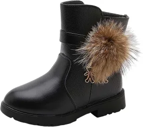 Girls And Boys Children's Ankle Shoes Non Slip Slip On Short Boots Boots for Baby Girls Leather Ankle Boots