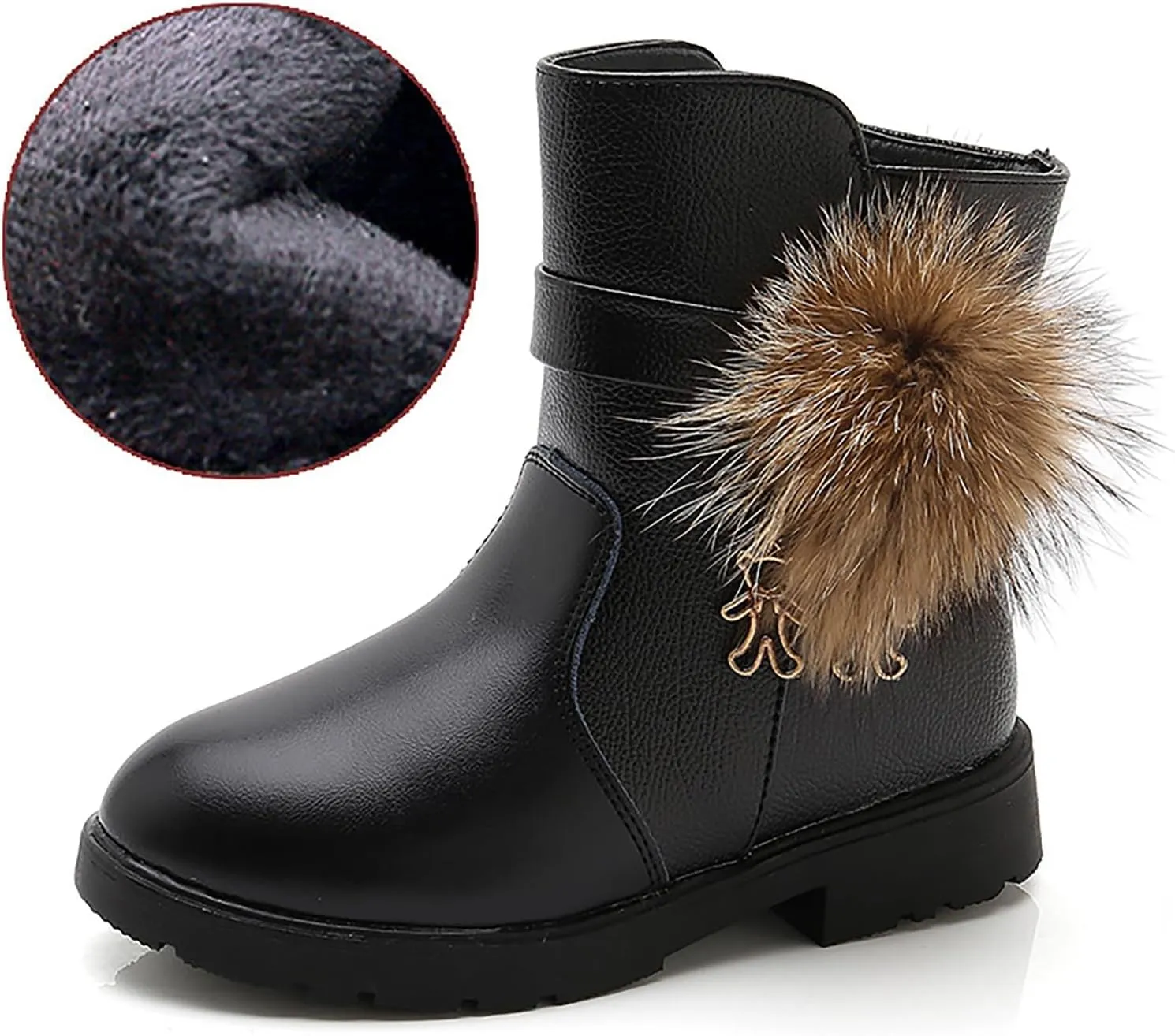 Girls And Boys Children's Ankle Shoes Non Slip Slip On Short Boots Boots for Baby Girls Leather Ankle Boots