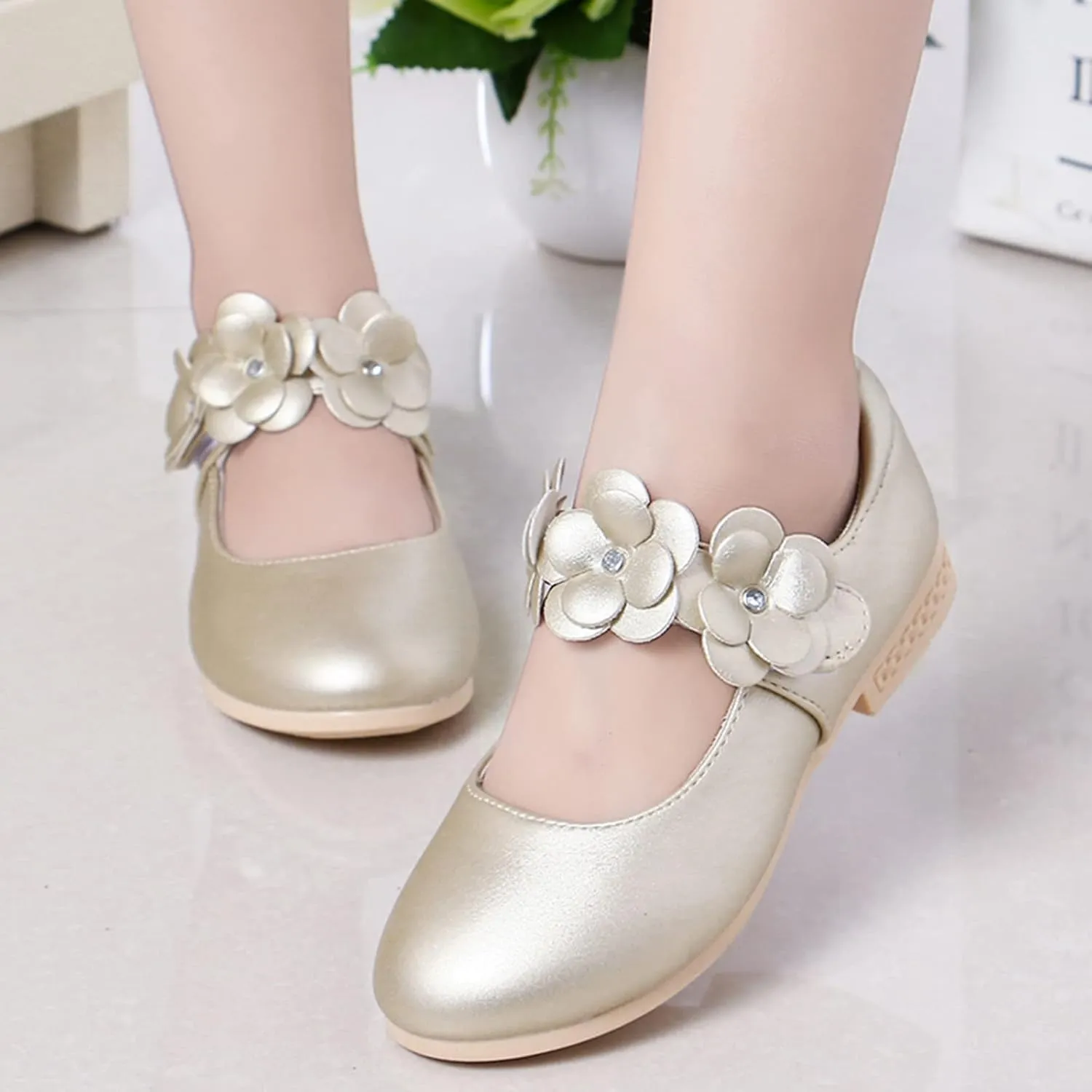 Girls Ballerina Flats Toddler Girls Dress Shoes Flower Girl Shoes Mary Jane Wedding Party Communion Shoes Flower