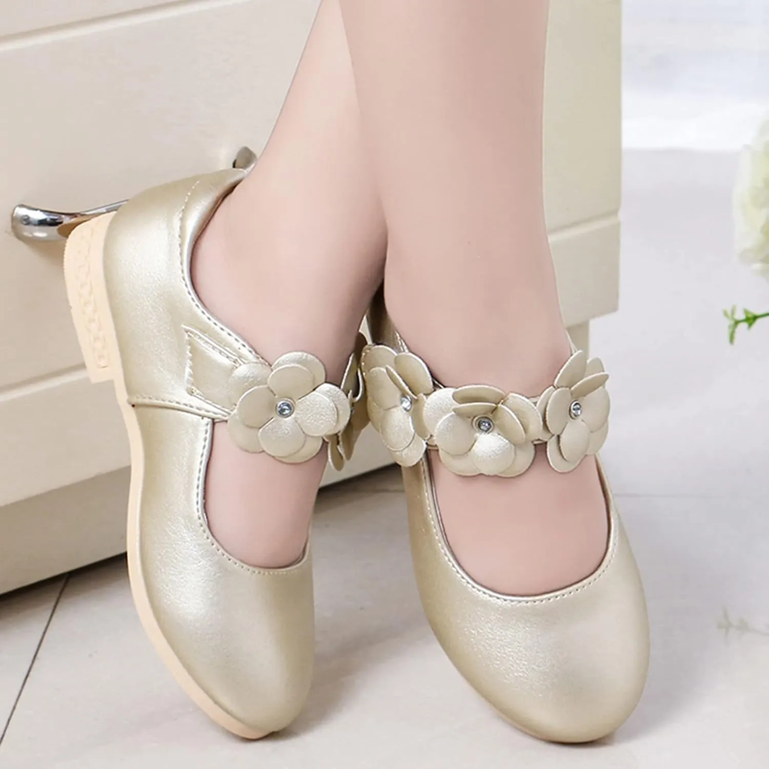 Girls Ballerina Flats Toddler Girls Dress Shoes Flower Girl Shoes Mary Jane Wedding Party Communion Shoes Flower