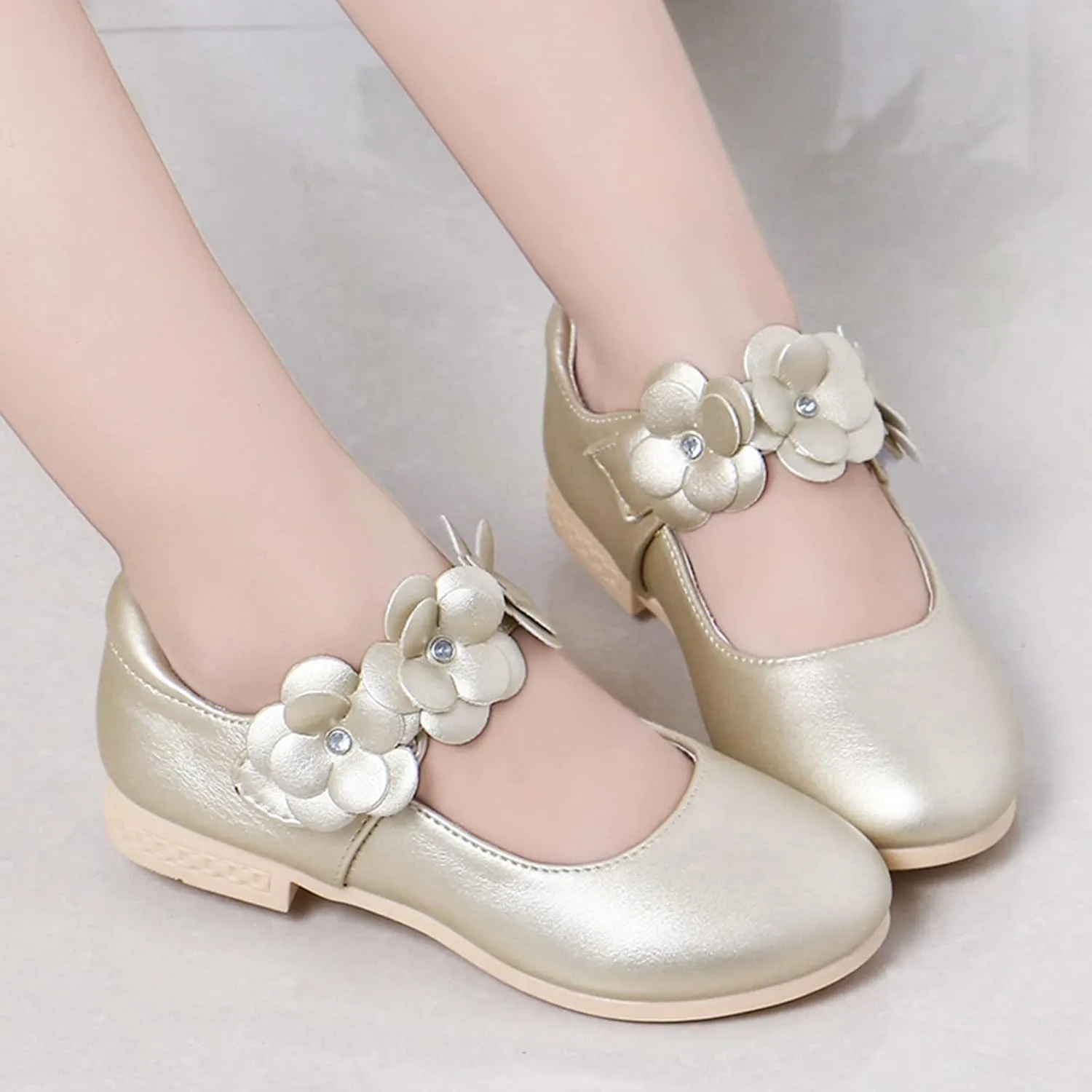 Girls Ballerina Flats Toddler Girls Dress Shoes Flower Girl Shoes Mary Jane Wedding Party Communion Shoes Flower