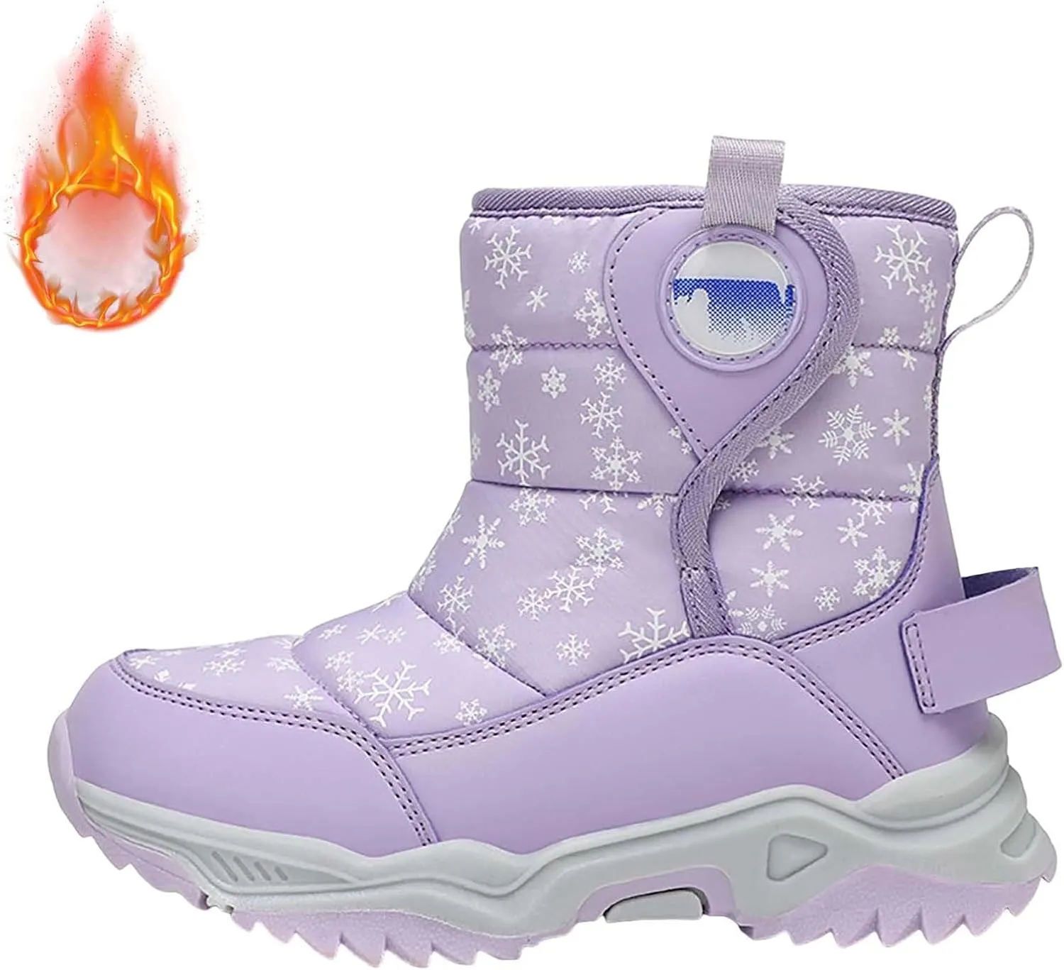 Girls Boys Snow Boots Outdoor Warm Comfortable Non Slip Mid Calf Padded Small Big Kids Winter Girls Knee High Snow Boots