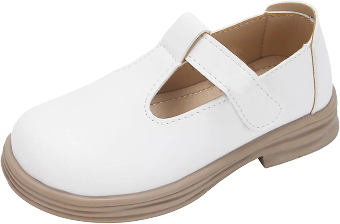 Girls Chunky Heel Mary Jane Dress Shoes School niform T-Strap Ballet Flat Toddler Little Kid Performance Shoes