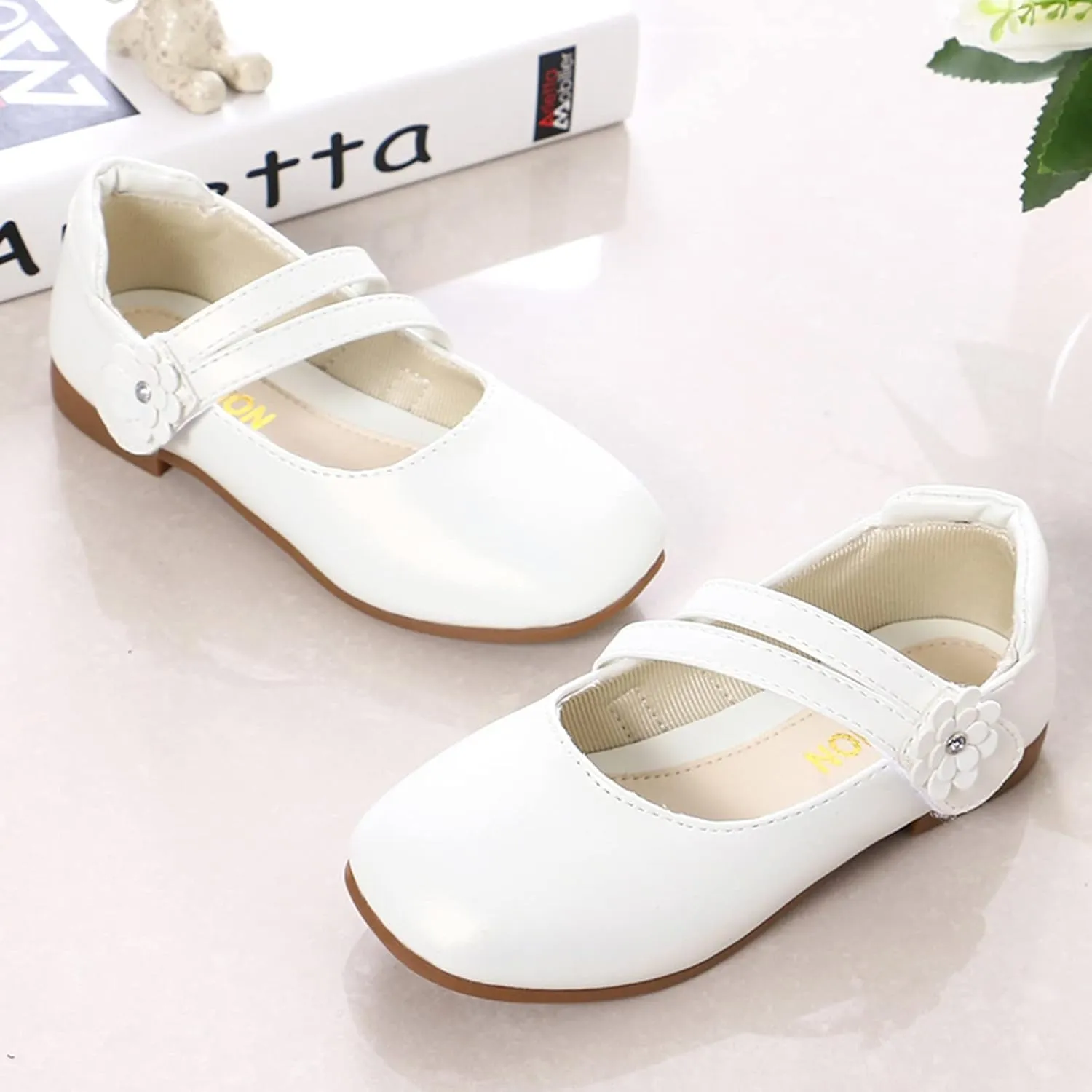 Girls Dress Shoes Flower Girl Little Kids Mary Jane Ballet Flats Flower Wedding Party Toddler Girl Dress Shoes