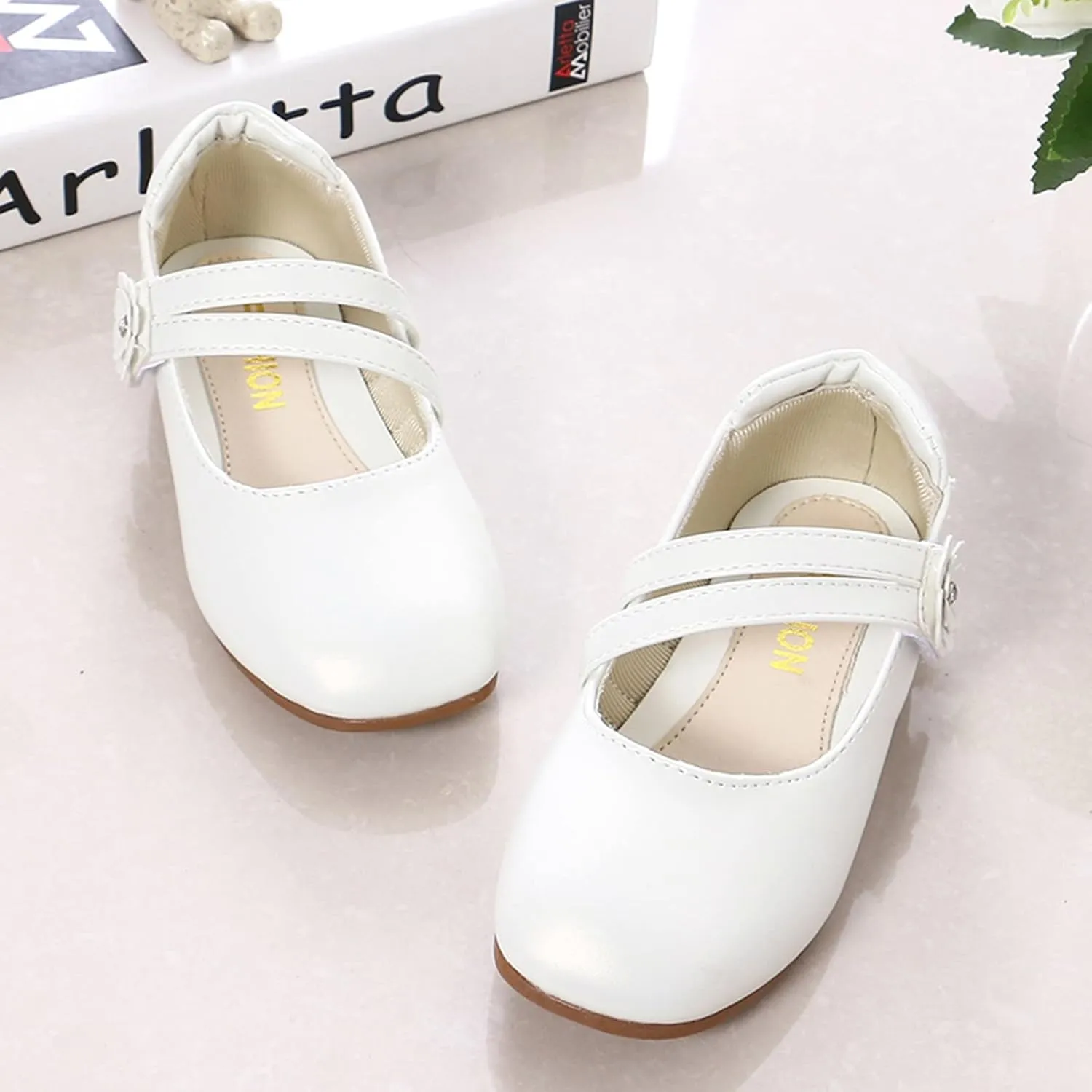 Girls Dress Shoes Flower Girl Little Kids Mary Jane Ballet Flats Flower Wedding Party Toddler Girl Dress Shoes