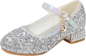 Girls Dress Shoes Low Heel Uniform School Shoes Wedding Party Mary Jane Flats for Toddler Infant