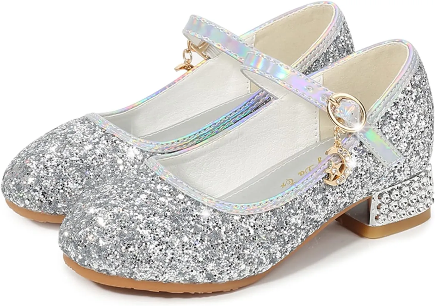 Girls Dress Shoes Low Heel Uniform School Shoes Wedding Party Mary Jane Flats for Toddler Infant