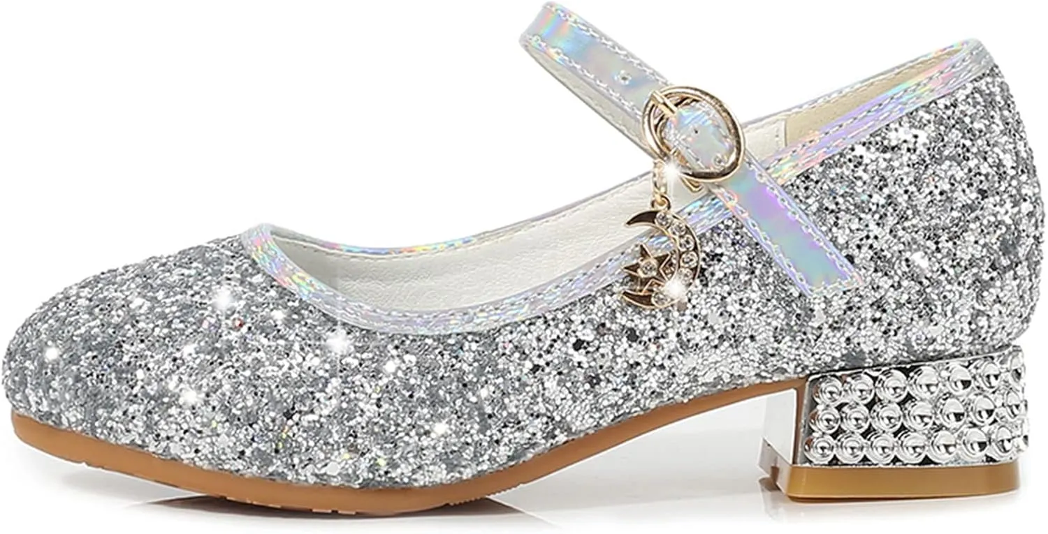 Girls Dress Shoes Low Heel Uniform School Shoes Wedding Party Mary Jane Flats for Toddler Infant