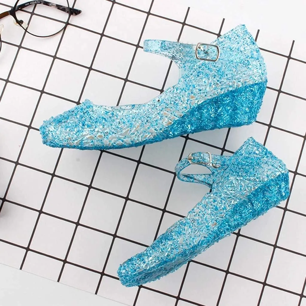 Girls Jelly Sandals Dress Up Mary Jane lats Heels Dance Pary Single Shoes for Kids Toddler Boy Shoes Infant