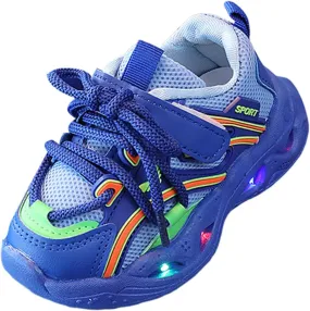 Girls Light Up Walking Shoes Boys Sneakers Boys Tennis Shoes Boys Kids Sneakers Mesh Breathable Running Shoes
