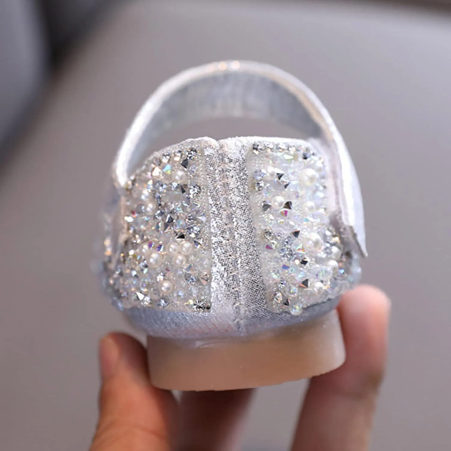 Girls Low Heels Sparkly Princess Shoes Glitter Toddler Flat𝐬 Christmas Flower Girls Dress Shoes for Little/Big Kids