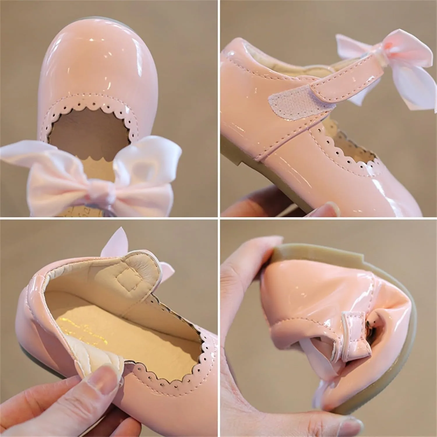 Girls Mary Jane Dress Shoes Cute Ballet ?lats Princess Flower Hook Loop Walking Sandals for Toddler/Little Kid