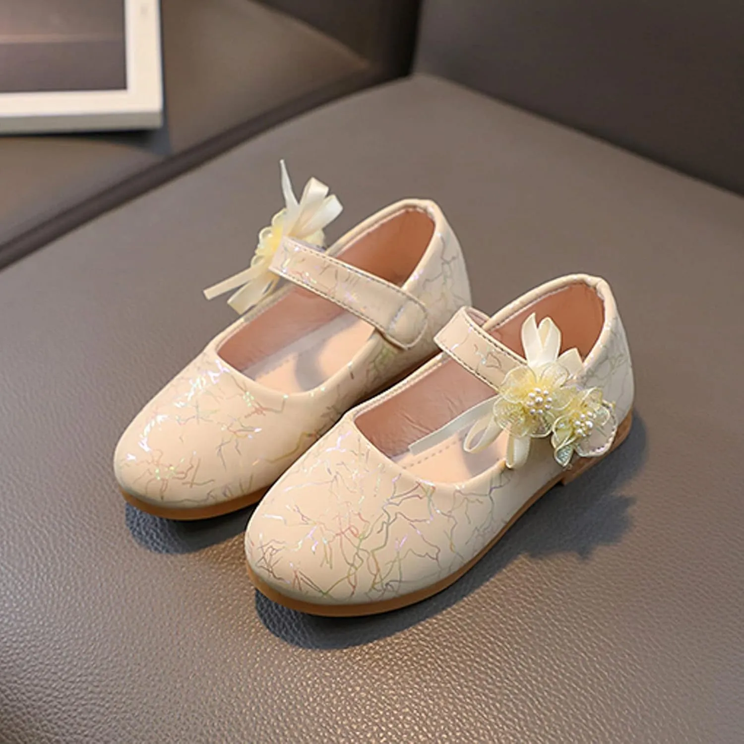 Girls Sandals Girls Summer Casual Mary Jane Dress Shoes Ballerina Flat Low Heels for School Party Wedding