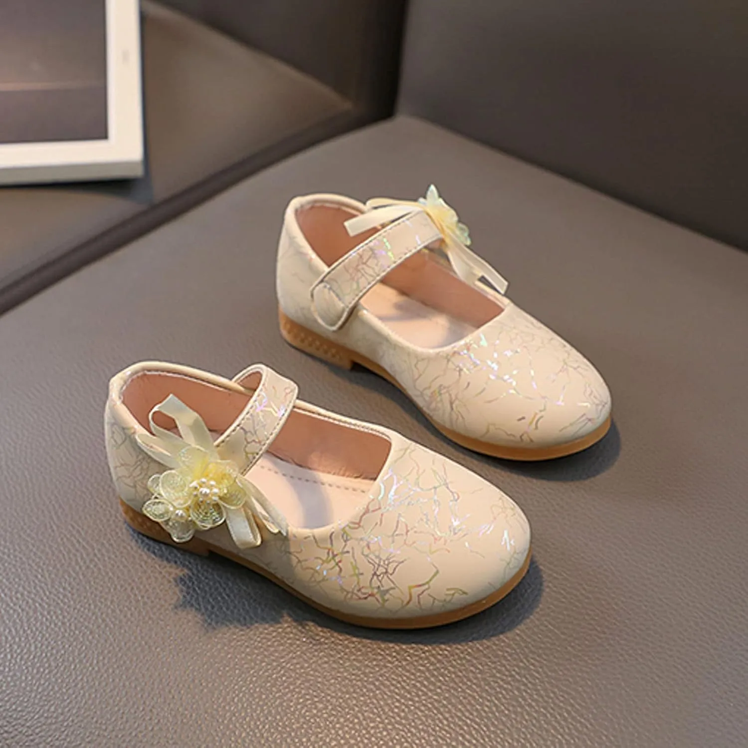 Girls Sandals Girls Summer Casual Mary Jane Dress Shoes Ballerina Flat Low Heels for School Party Wedding