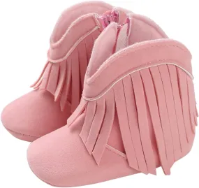 Girls Toddler Bow knot Ankle Boots Low Heel Side Zipper Cute Dress Booties Little Kid Ankle Flat Bottom Boots