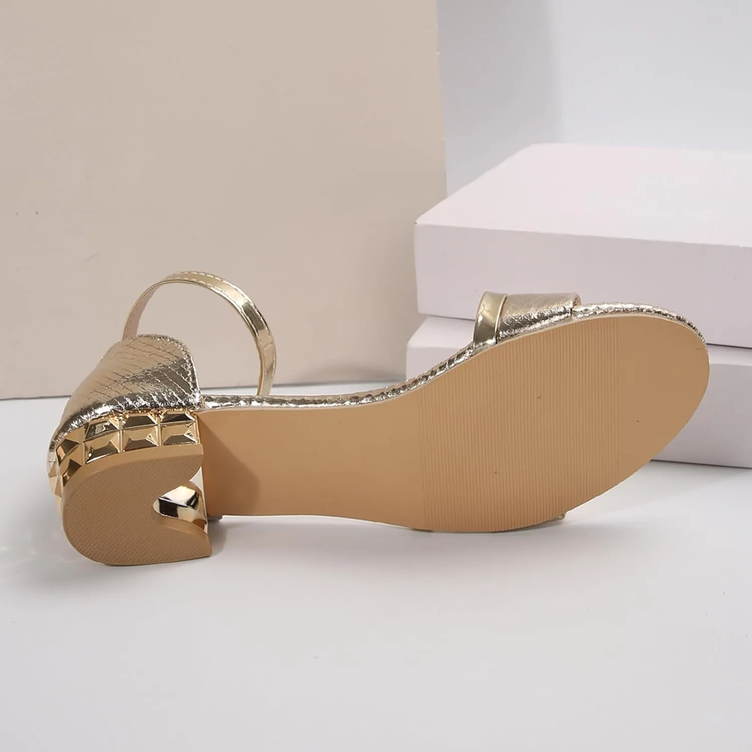 Heels Strappy Party Shoes Fashionable and Versatile Thick Heel Open Toe Leather Women's Shoes Low Heel Casual