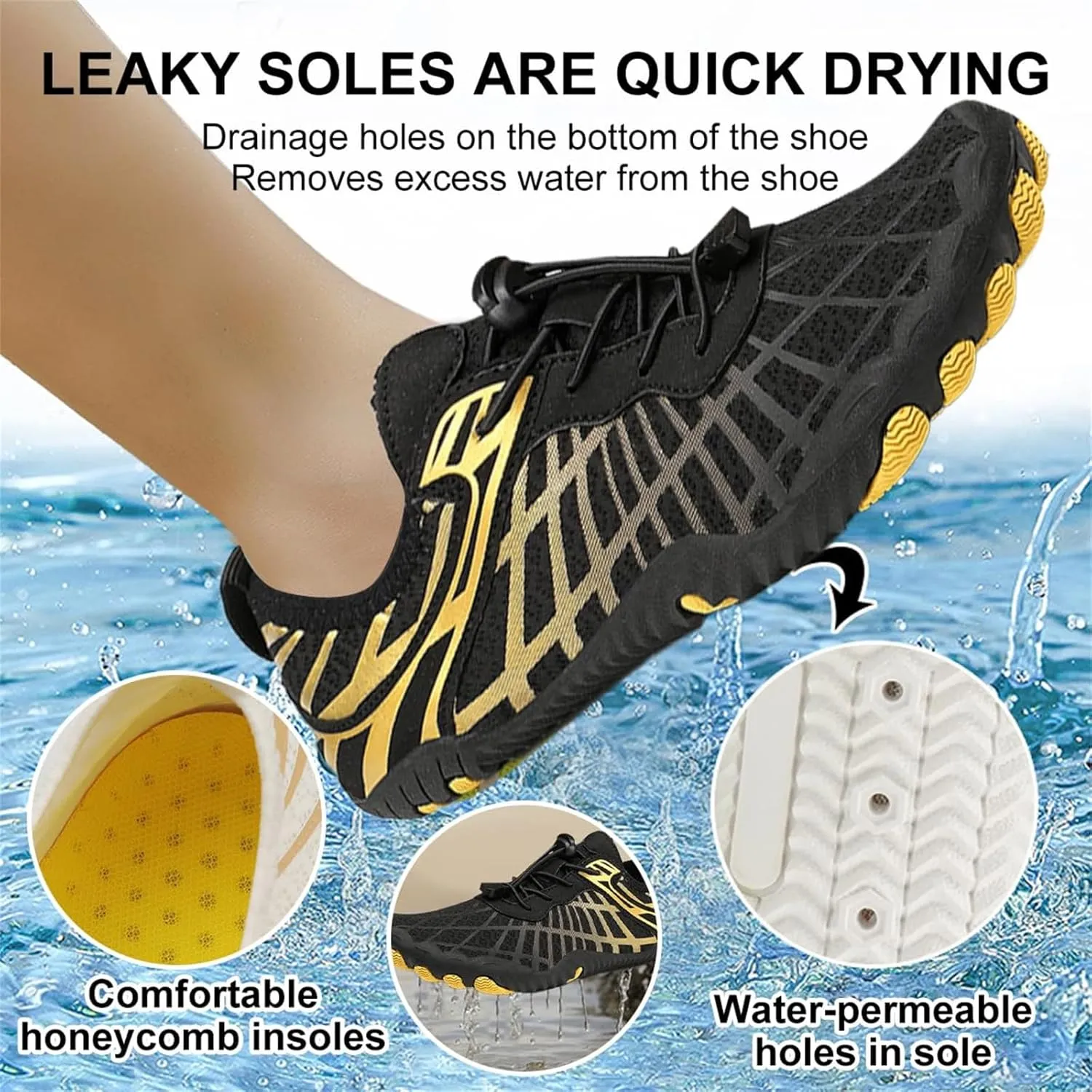 Hike Barefoot Shoes for Women Men Quick-Dry Slip-On Water Shoes Breathable Knit Athletic Footwear Aqua Yoga Socks for Swimming Hiking Sport Shoe