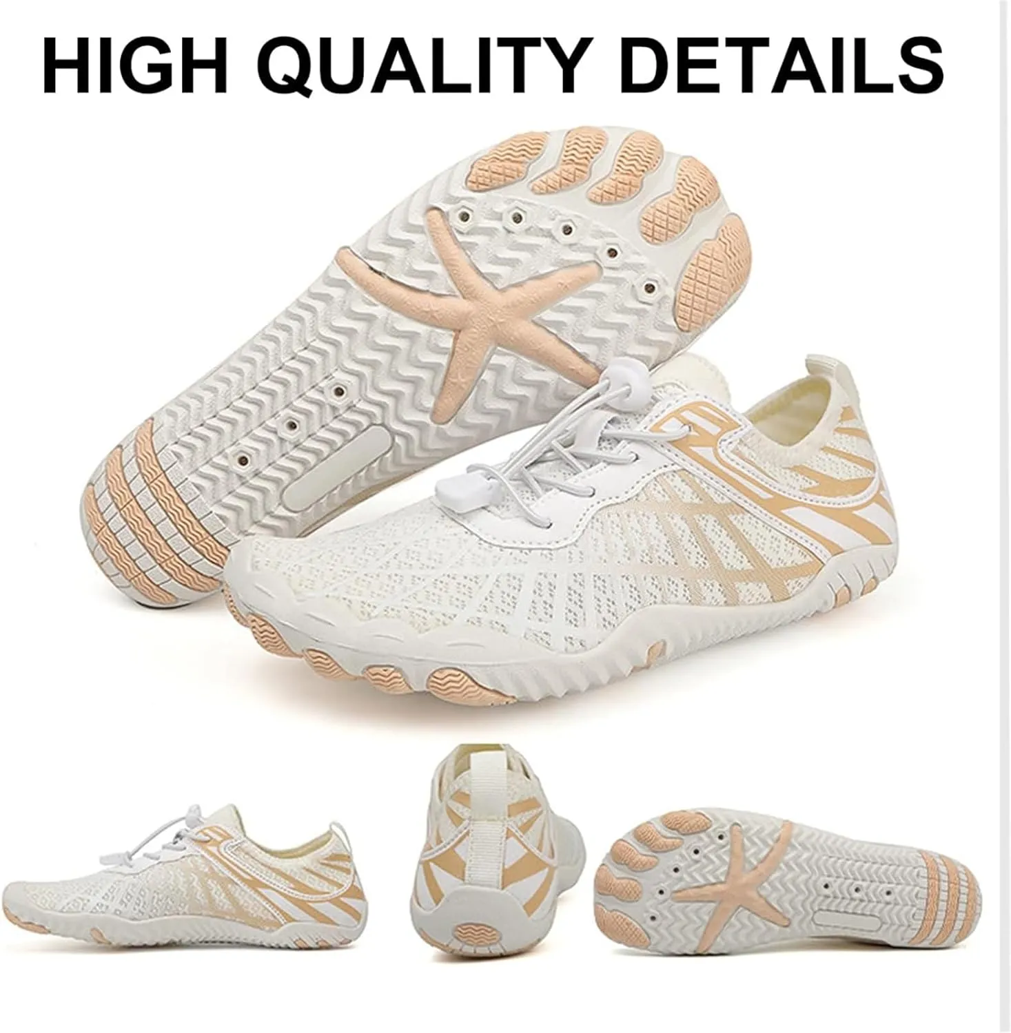 Hike Barefoot Shoes for Women Men Quick-Dry Slip-On Water Shoes Breathable Knit Athletic Footwear Aqua Yoga Socks for Swimming Hiking Sport Shoe