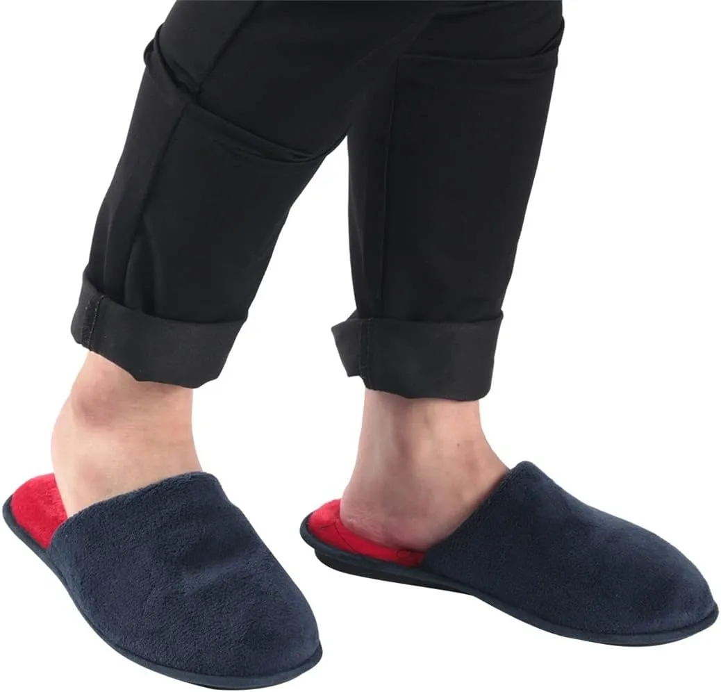 Home Slipper Men's House Slippers Non Slip Warm Memory Foam Bedroom Shoes Plush Lined Slip On Cozy Slippers