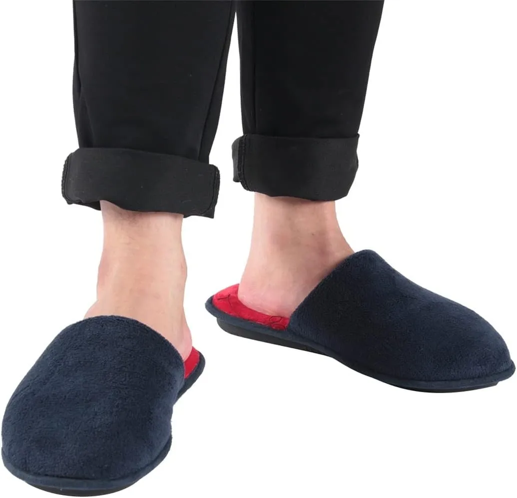 Home Slipper Men's House Slippers Non Slip Warm Memory Foam Bedroom Shoes Plush Lined Slip On Cozy Slippers