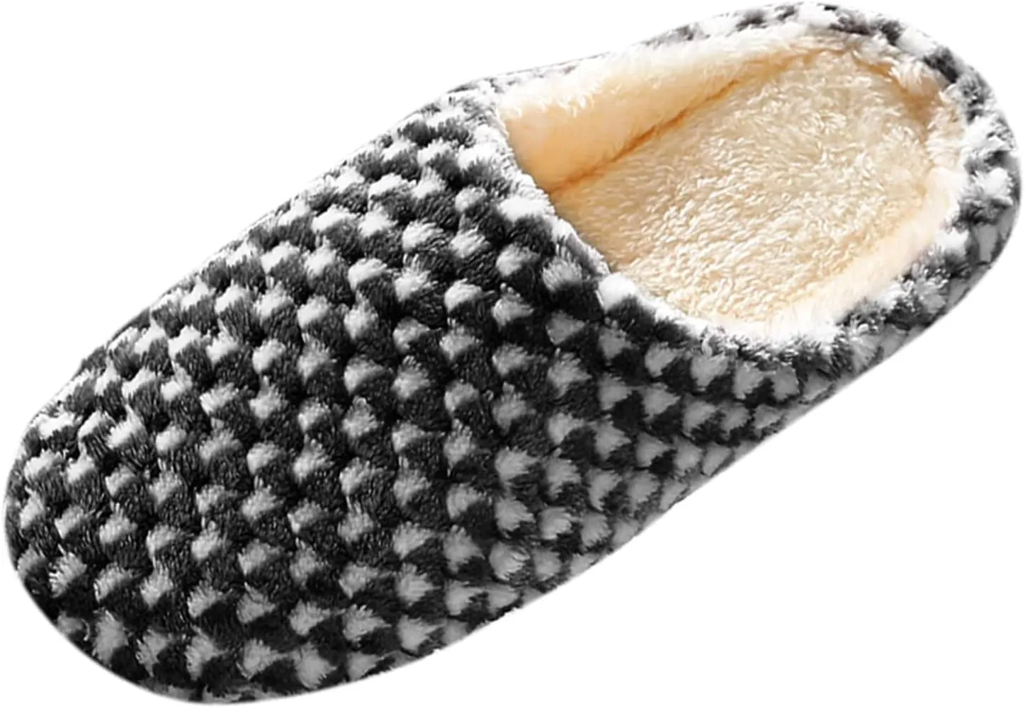 House Slippers for Womens Cozy Slip on Fluffy Slippers Scuff Shoes Fuzzy Plush Slippers Indoor Outdoor Slipper