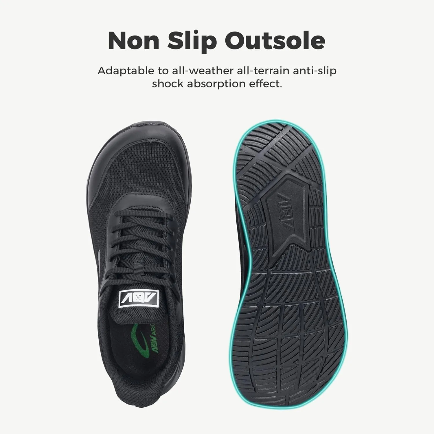 IIV Wide Toe Box Shoes for Men | Arch Support Walking Tennis Sneakers | Orthotic Shoes for Bunions, Plantar Fasciitis, Standing All Day