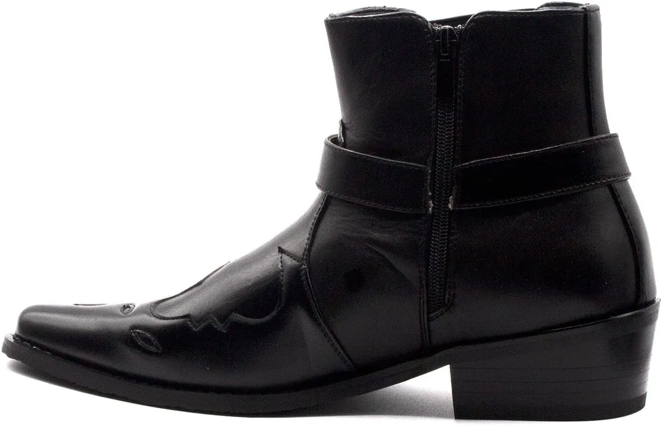 Jazam Men's 40126 Leather Lined Tall Western Style Cowboy Dress Boots