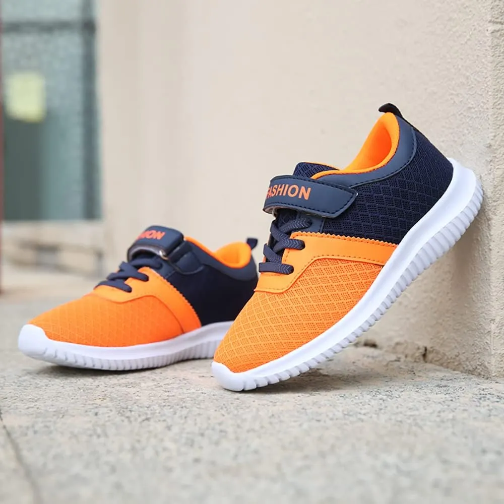 Kid Fashion Athletic Running Shoes Boys Lightweight Walking Shoes Breathable Knit Sneaker Tennis Sport Shoes for Little Kid and Big Kid