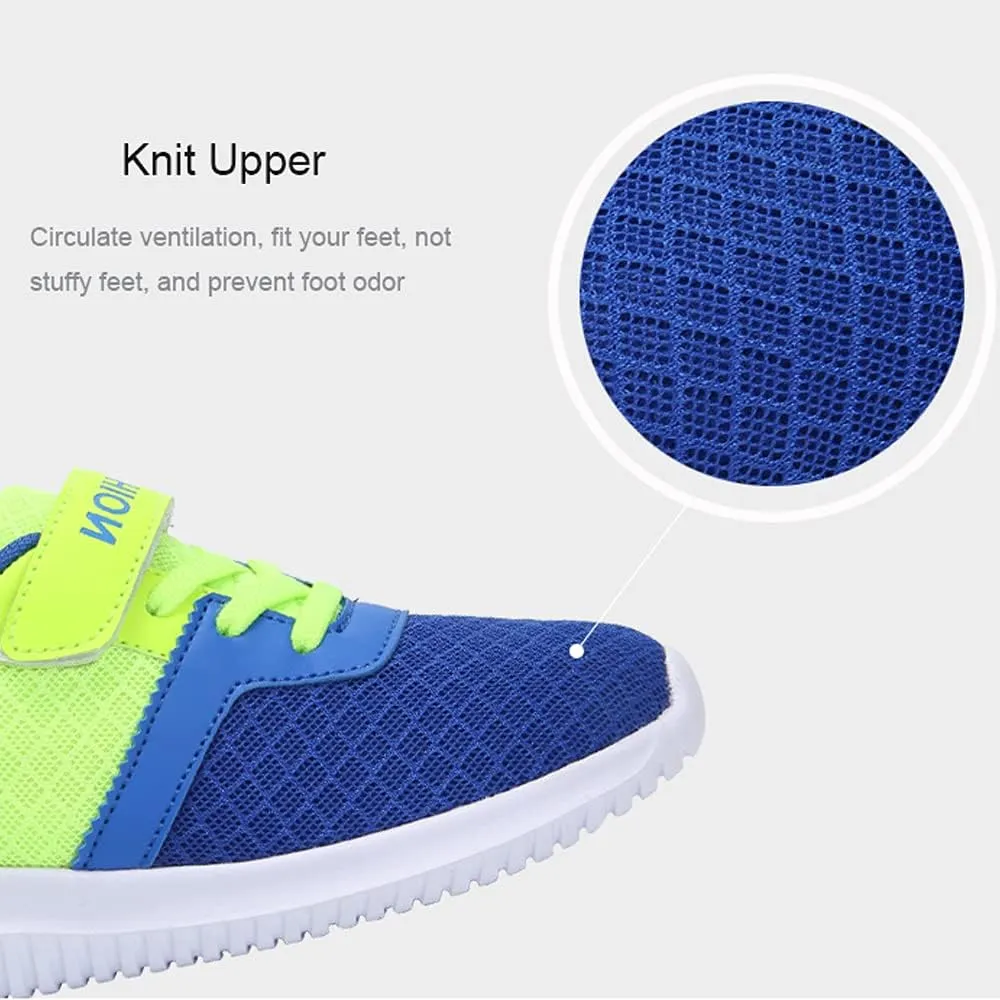 Kid Fashion Athletic Running Shoes Boys Lightweight Walking Shoes Breathable Knit Sneaker Tennis Sport Shoes for Little Kid and Big Kid